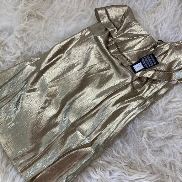 RACHEL ZOE Silk Metallic Woven Dress - Picture 6 of 9